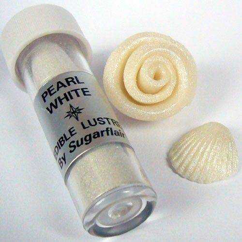 Jedlá prachová perleťová barva Sugarflair (2 g) Pearl White 865 dortis dortis