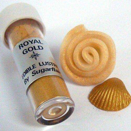Jedlá prachová perleťová barva Sugarflair (2 g) Royal Gold 871 dortis dortis
