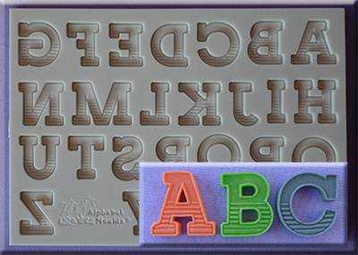 Silikonová forma abeceda s proužky Alphabet Moulds