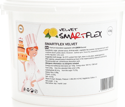 Smartflex Velvet Citron 4 kg (Potahovací a modelovací hmota na dorty) 0416 dortis dortis