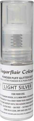 Sugarflair Třpytky v rozprašovači Light Silver (10 g) E803 dortis dortis