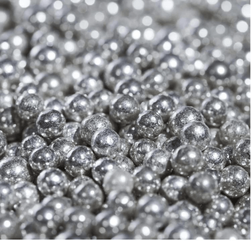 Zdobení metalické stříbrné perly 90g Happy Sprinkles
