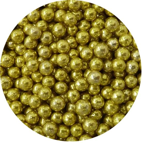 Cukrové perličky zlaté 4mm 80g Scrumptious
