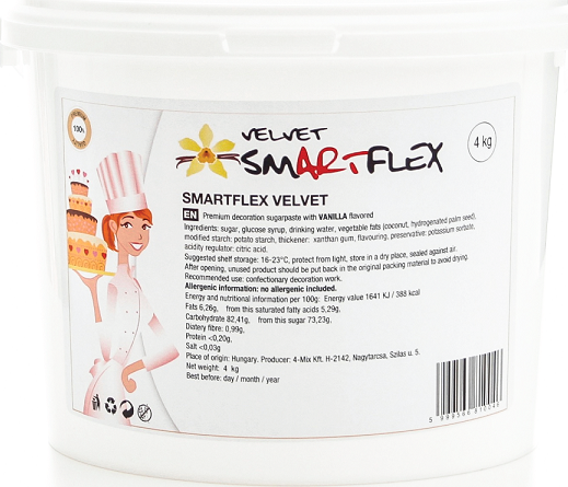 Smartflex Velvet Vanilka 4 kg (Potahovací a modelovací hmota na dorty) 0043 dortis dortis
