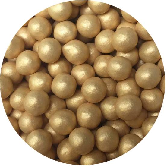 Zdobení čokoládové perličky malé zlaté 70g Scrumptious