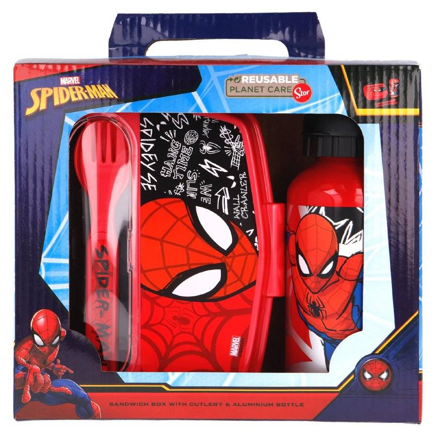 Svačinový set do školy 4ks Spiderman STOR