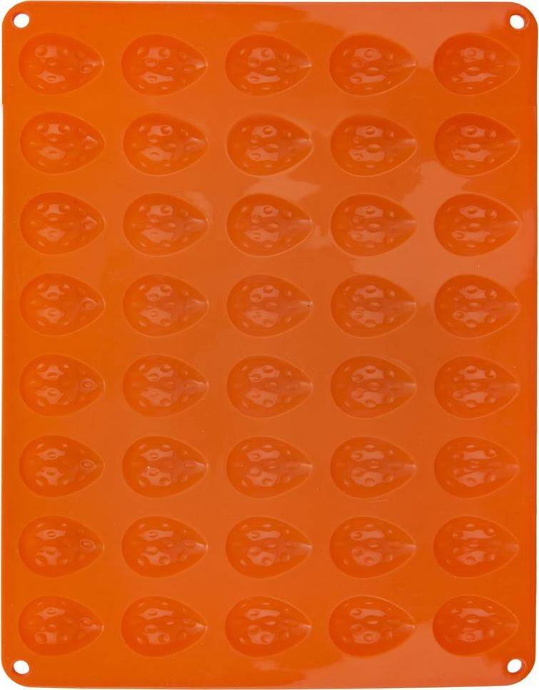 silikonová pečicí forma velká oranžová Ořechy (na 40 ks) 151760 Orion Orion