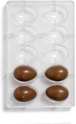 Polykarbonátová forma na čokoládu vajíčka Decora