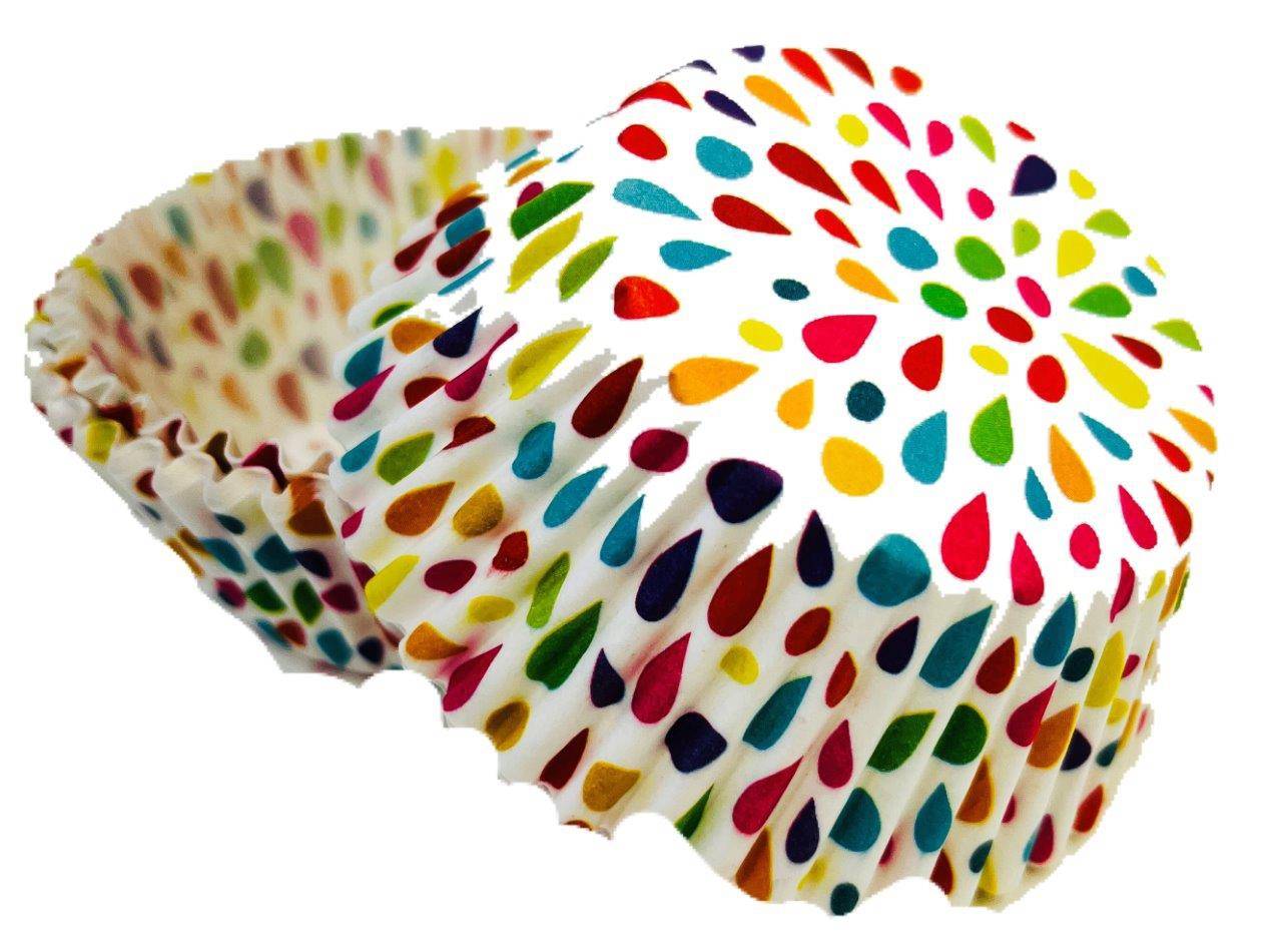 Košíčky na muffiny barevné kapky (50 ks) Alvarak