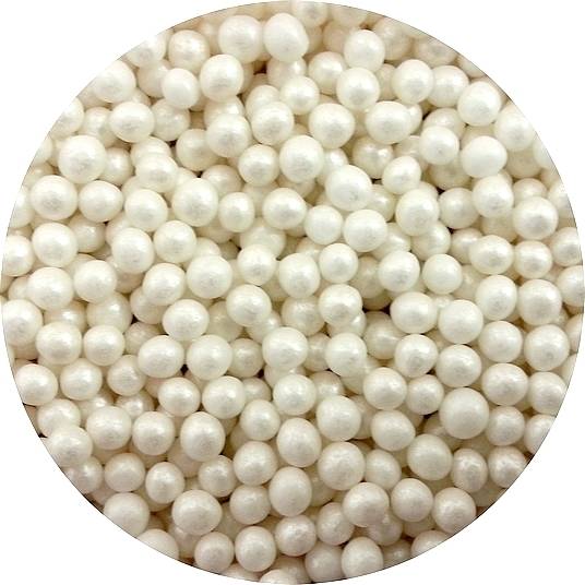 Cukrové perly bílé perleťové (1