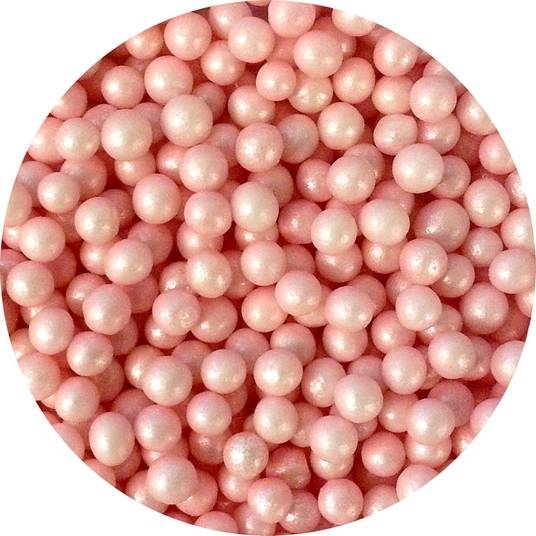 Cukrové perly růžové perleťové (1