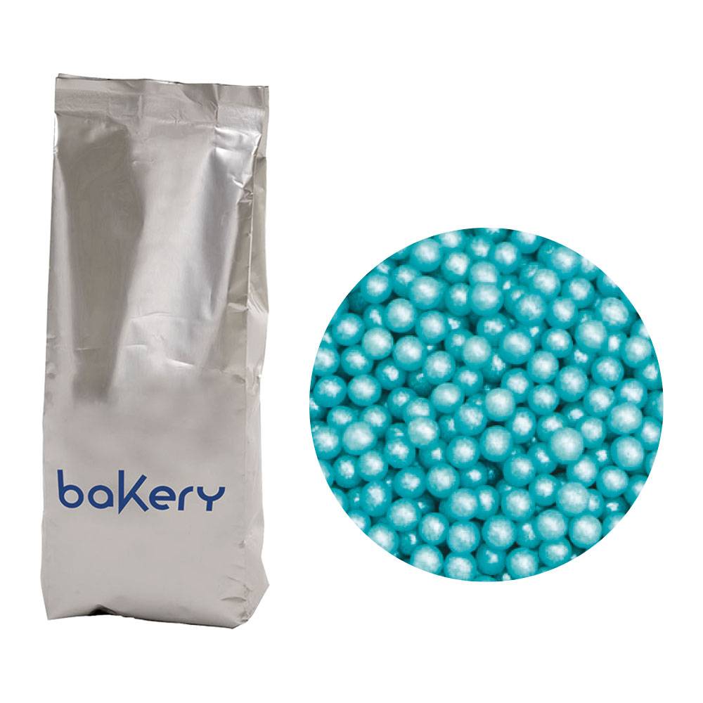 Cukrové perly světle modré 1kg Decora