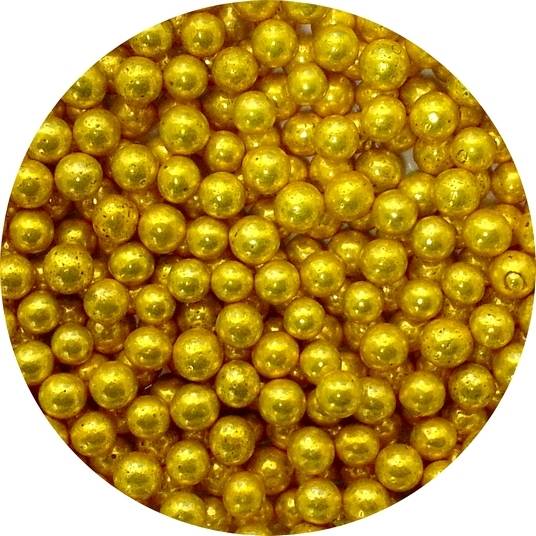 Cukrové perly zlaté střední (1 kg) dortis