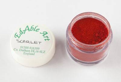 Prachová barva Scarlet Edable Art