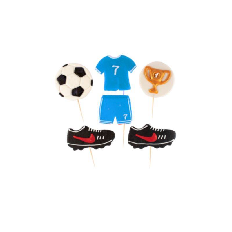 Cukrová figurka fotbal zápich do dortu K Decor