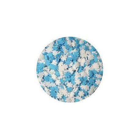 Cukrové zdobení vločky modro bílé 40g Dekor Pol
