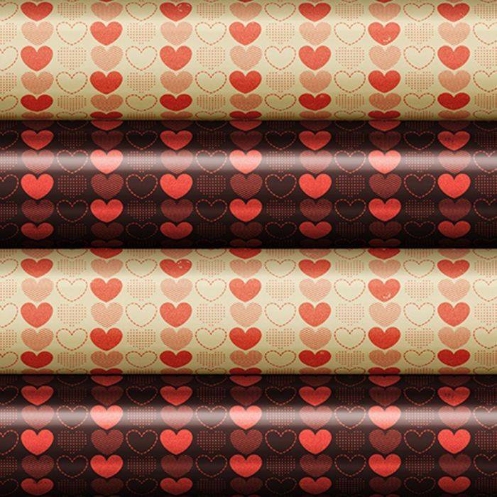 Čokotransfer barevné červené srdce 30 x 40 cm Modecor