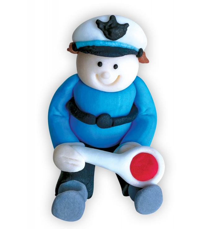Cukrová figurka policajt 6cm Dekor Pol
