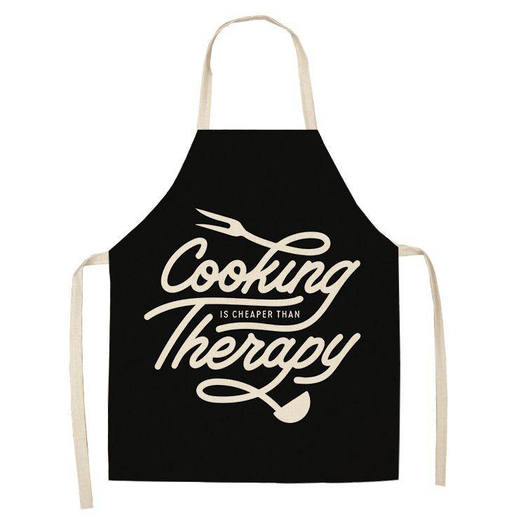 Zástěra kuchyňská cooking is cheaper than therapy Cakesicq