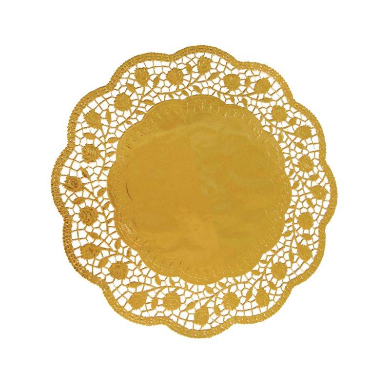 Dekorativní krajka kulatá zlatá 30cm 4 ks Wimex