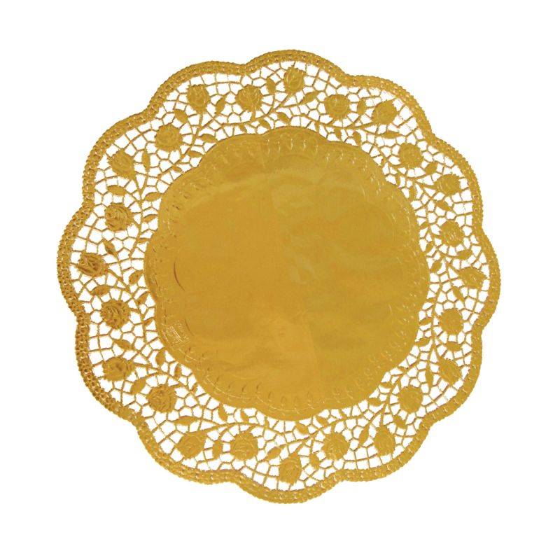 Dekorativní krajka kulatá zlatá 36cm 4 ks Wimex