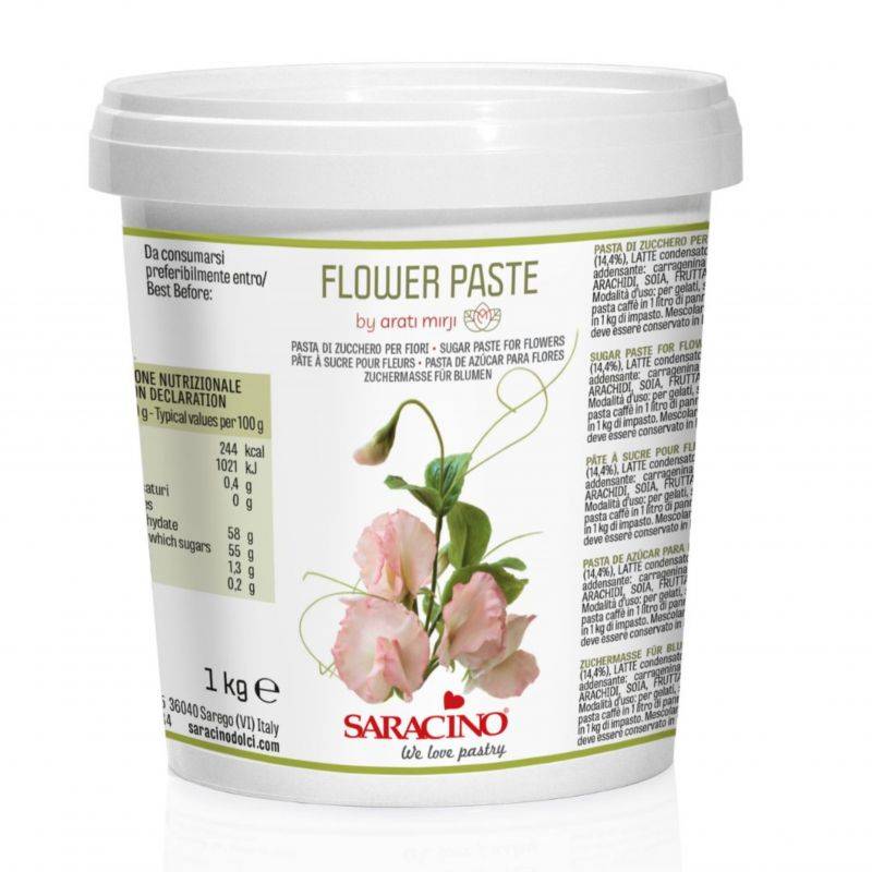 Modelovací hmota na květiny - bílá 1kg  Flower Paste Saracino