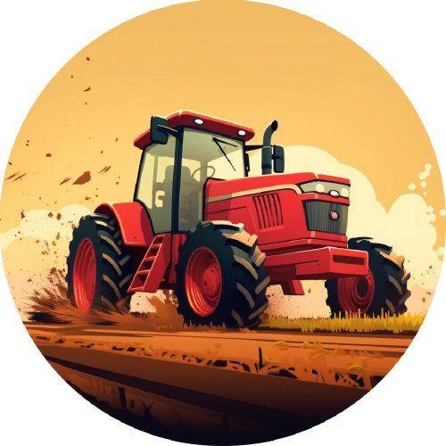 Jedlý papír traktor kreslený 19
