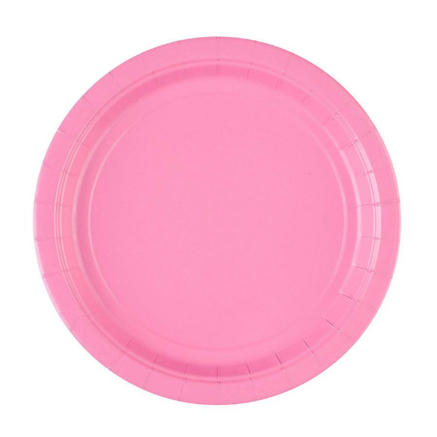 Papírový talíř 8ks růžový  22