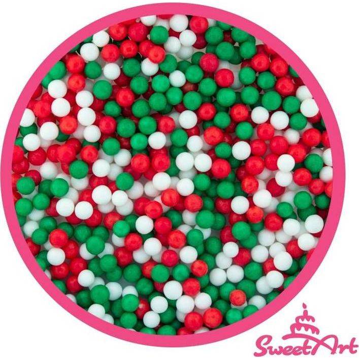 SweetArt cukrové perly Christmas mix 5 mm (80 g) dortis