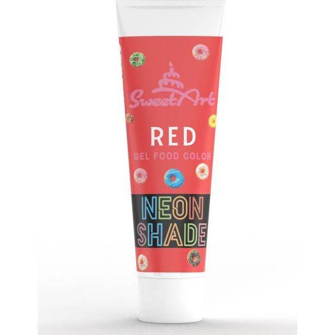 SweetArt gelová barva neonový efekt tuba Red (30 g) dortis