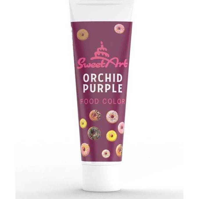 SweetArt gelová barva tuba Orchid Purple (30 g) dortis