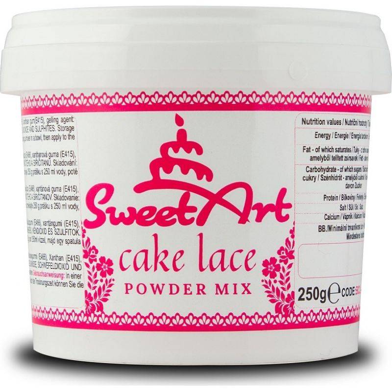 SweetArt hmota na jedlou krajku Cake Lace Powder (250 g) dortis
