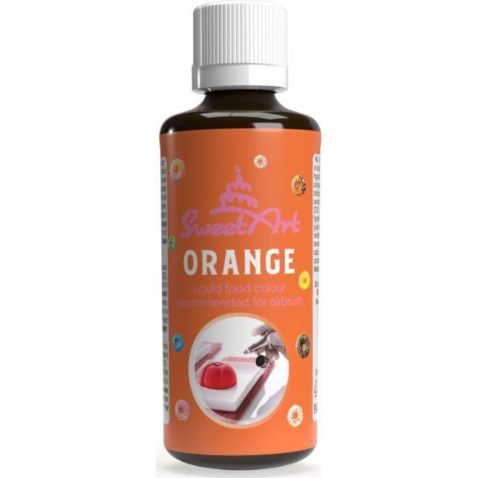 SweetArt airbrush barva tekutá Orange (90 ml) - dortis