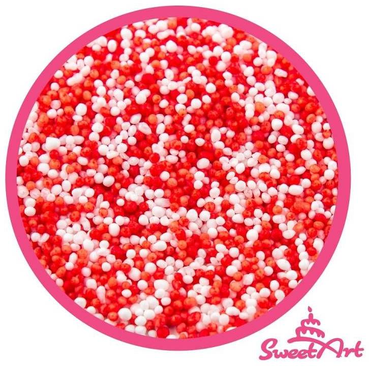 SweetArt cukrový máček červený a bílý (90 g) - dortis