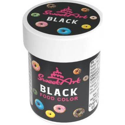 SweetArt gelová barva Black (30 g) - dortis