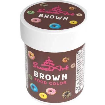 SweetArt gelová barva Brown (30 g) - dortis