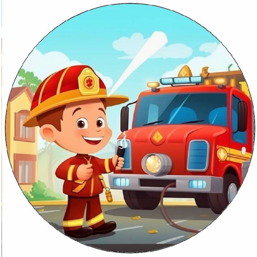 Jedlý papír hasič a hasičský vůz 19