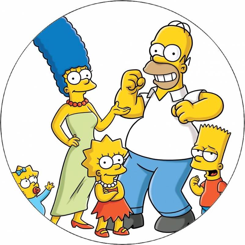 Jedlý papír Simpsonovi na bílém pozadí 19