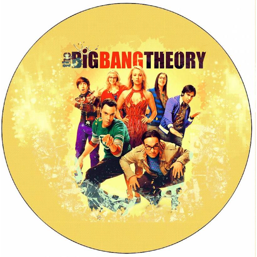 Jedlý papír The big bang theory - Teorie velkého třesku žluté pozadí 19