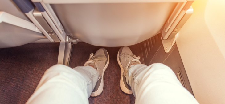 extra legroom seat on a passenger aircraft