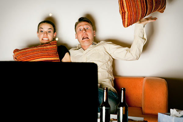 couple terrified of their television
