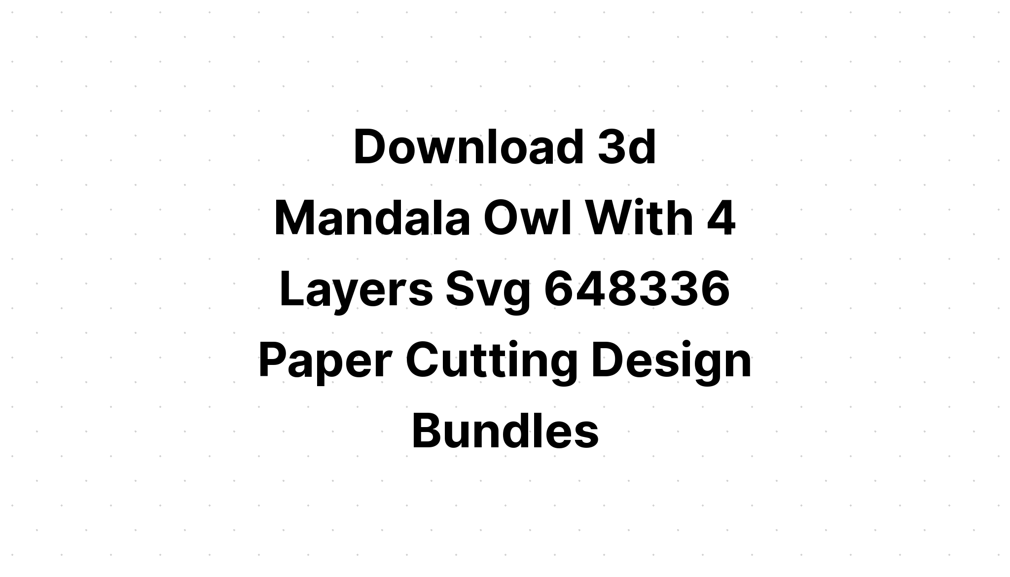 Download Layered Bird Mandala Svg Free Design Layered Svg Cut File