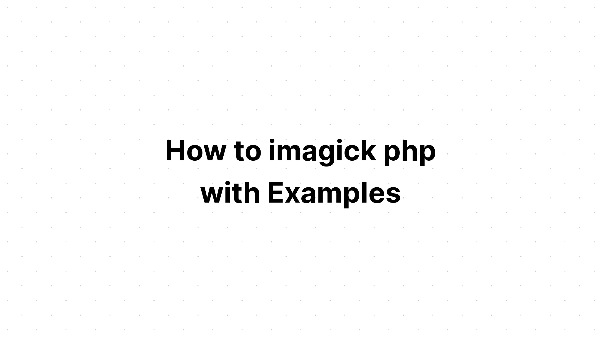 Imagick php