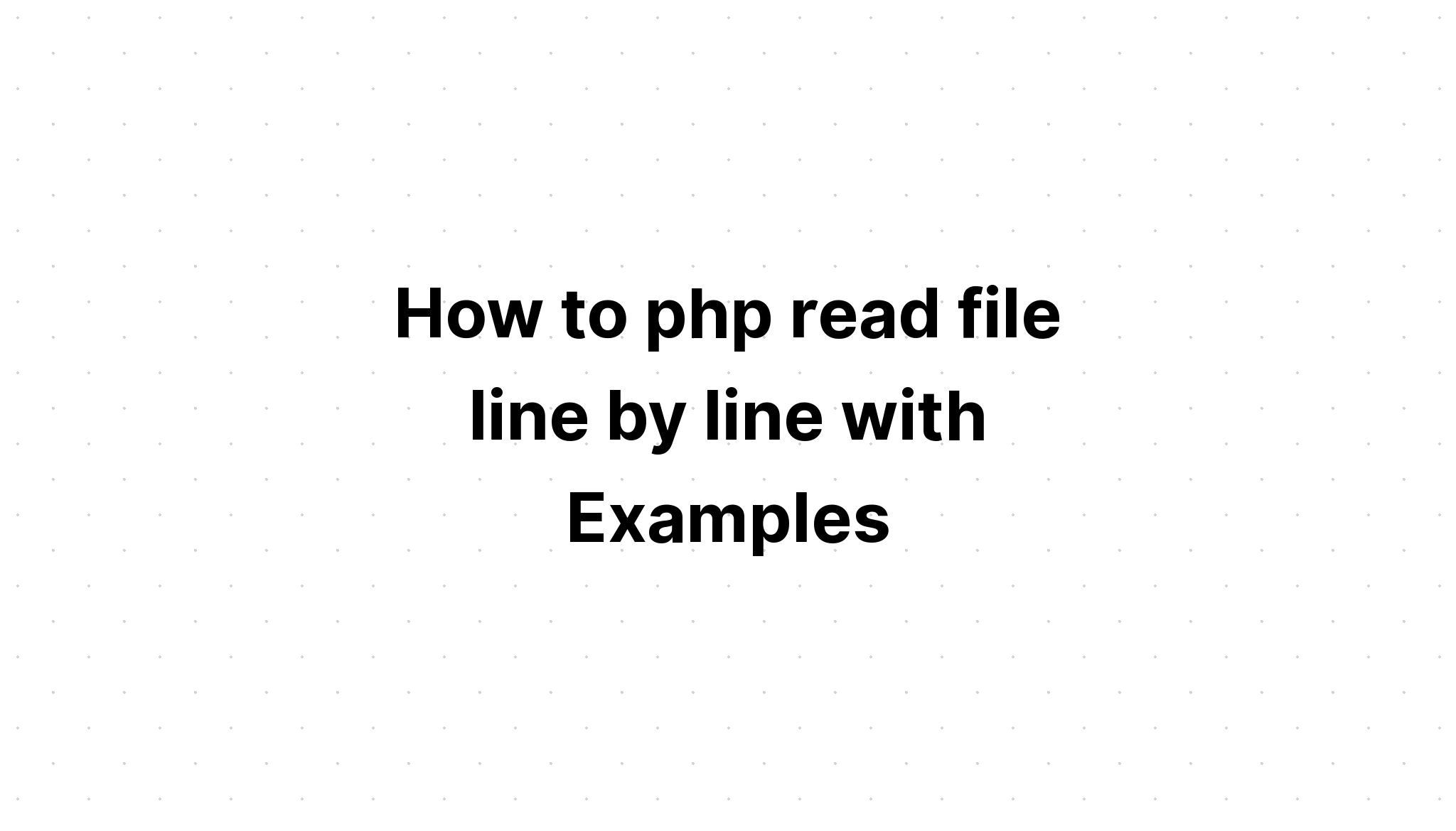 Php read been