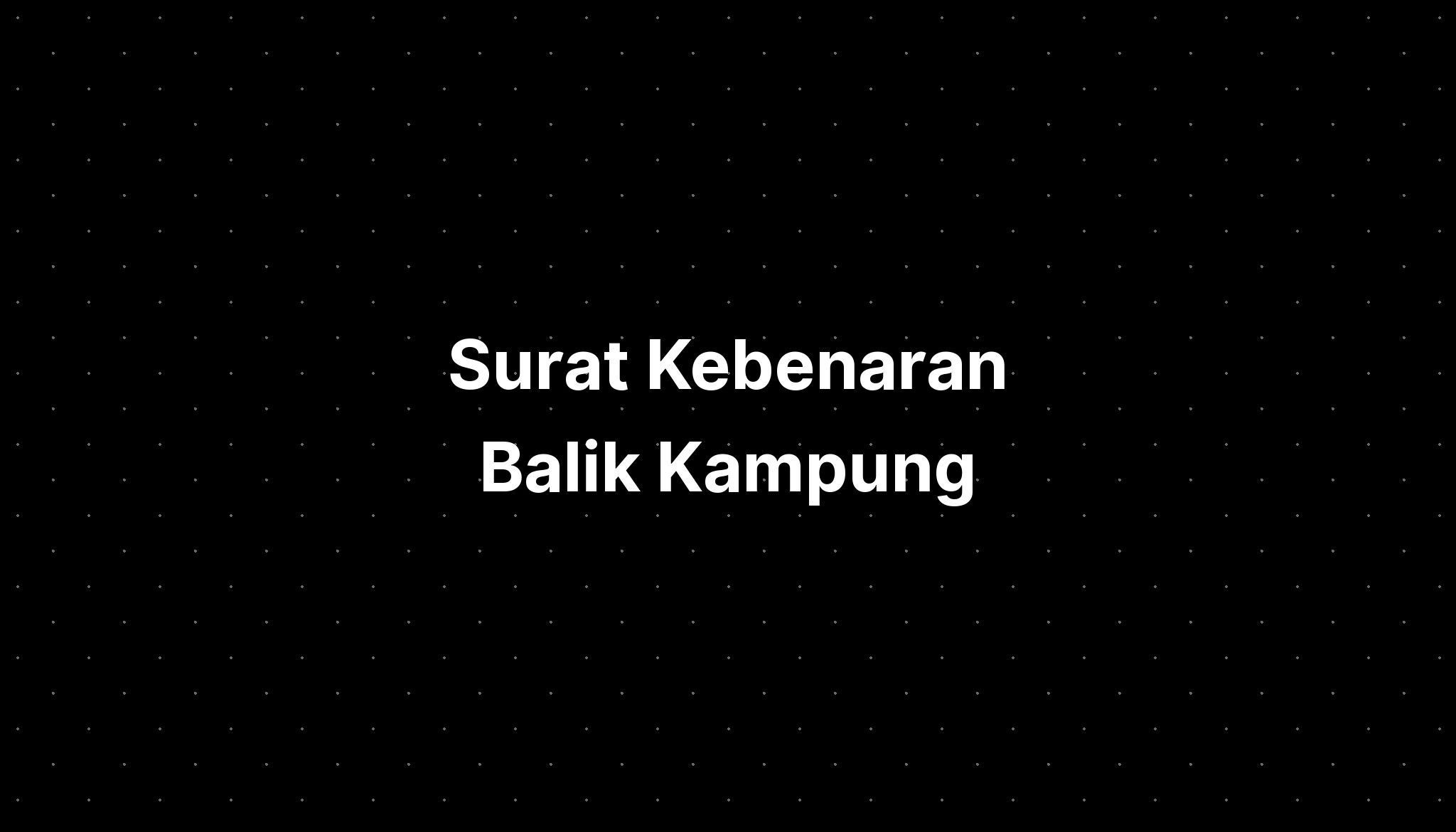 Surat Kebenaran Balik Kampung Imagesee - Riset